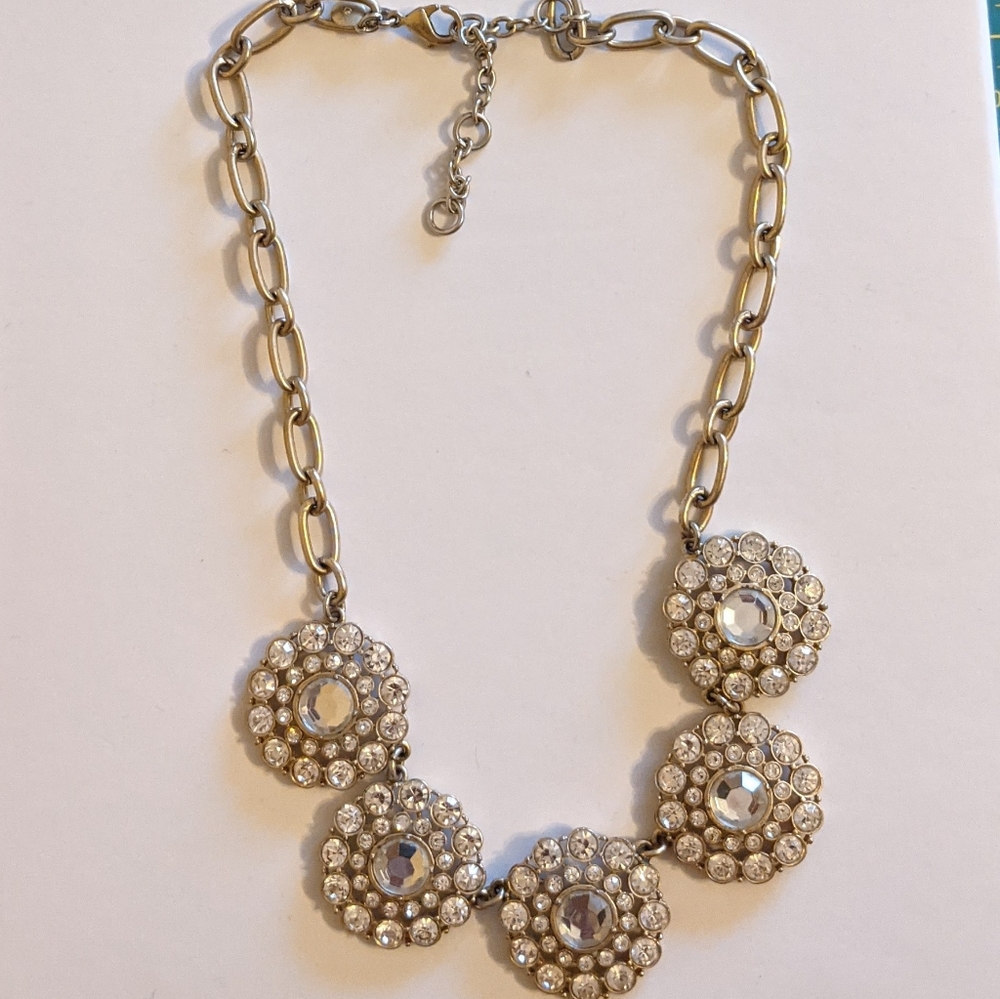 J Crew rhinestone statement necklace